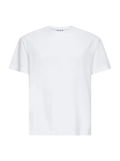 Mc2 Saint Barth White Fresh Cotton Crepe Orson T-shirt With Embroidery