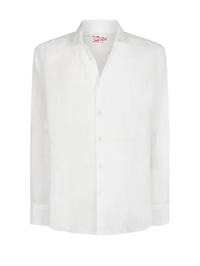 Mc2 Saint Barth White Pamplona Shirt In Linen