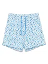 Mc2 Saint Barth Pattern-printed Drawstring Swim Shorts In White