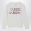 Mc2 Saint Barth White Sweater With Splendida Splendente Intarsia In White