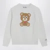 Mc2 Saint Barth White Sweatshirt With Trudi Teddy Bear In White