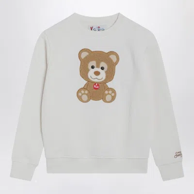 Mc2 Saint Barth White Sweatshirt With Trudi Teddy Bear