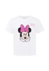 Mc2 Saint Barth White T-shirt For Girl With Minnie In White