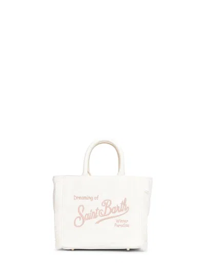 Mc2 Saint Barth White Vanity Mini Velvet Handbag