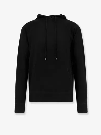 Mc2 Saint Barth Willbur Wool Hooded Sweater In Black