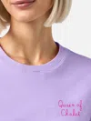 Mc2 Saint Barth Winter Cotton T-shirt Emilie With Queen Of Chalet Embroidery In Pink