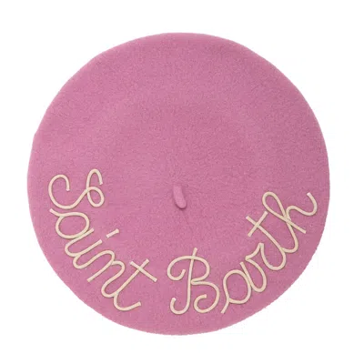 Mc2 Saint Barth Woman Basque With Saint Barth Embroidery Leontine Vintage Special Edition In Pink