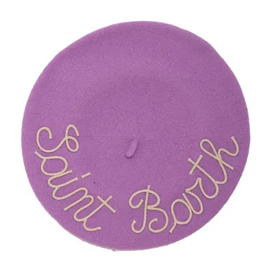 Mc2 Saint Barth Woman Basque With Saint Barth Embroidery Leontine Vintage Special Edition In Purple