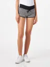 Mc2 Saint Barth Woman Beach Shorts With Geometric Print In Black