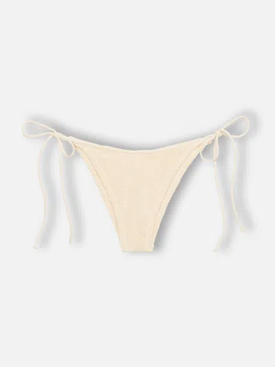 Mc2 Saint Barth Woman Beige Classic Crinkle Swim Briefs Marielle In White