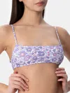 Mc2 Saint Barth Woman Betsy Bralette Beach Top Sadie Made With Liberty Fabric In Pink