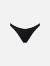 Mc2 Saint Barth Woman Black Crinkle Cheeky Swim Briefs Naomi In Black