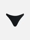 Mc2 Saint Barth Woman Black Crinkle Cheeky Swim Briefs Naomi In Black