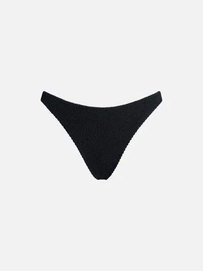 Mc2 Saint Barth Woman Black Crinkle Cheeky Swim Briefs Naomi