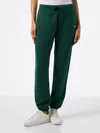 Mc2 Saint Barth Woman British Green Cotton Fleece Jogger Pants Odalys In Green