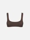 Mc2 Saint Barth Woman Brown Classic Crinkle Bralette Naima In Brown