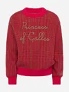 Mc2 Saint Barth Woman Brushed Crewneck With Princess Of Galles In Pink