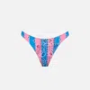 Mc2 Saint Barth Woman Cheeky Swim Briefs With Bandanna Print In Blue