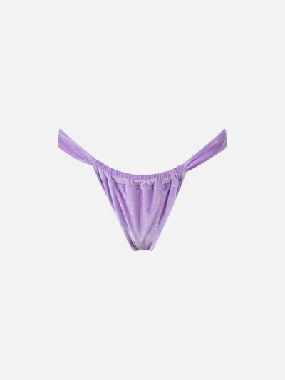 Mc2 Saint Barth Woman Chenille Cheekiest Swim Briefs Noelle In Pink