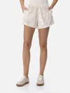Shop Mc2 Saint Barth Woman Chenille Pull Up Shorts Cate In White