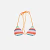 Mc2 Saint Barth Woman Chevron Triangle Top In Multicolor