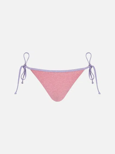 Mc2 Saint Barth Woman Classic Lurex Swim Briefs Marielle In Pink