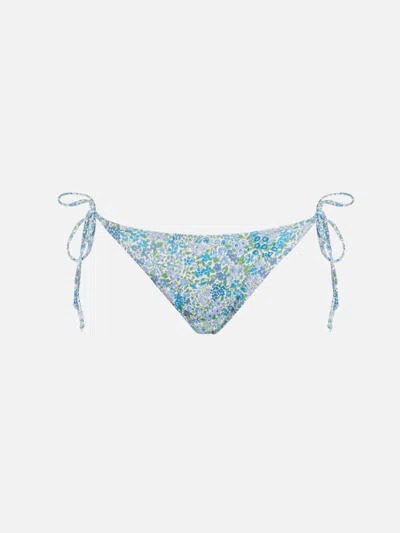 Mc2 Saint Barth Woman Classic Swim Briefs Virgo With Joanna Luise Print Made With Liberty Fabric In White
