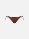 Mc2 Saint Barth Woman Classic Swim Briefs Virgo With Rhinestones In Brown