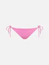 Mc2 Saint Barth Woman Fluo Pink Swim Briefs With Side Laces In Pink