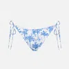 Mc2 Saint Barth Woman Swim Briefs With Toile De Jouy Print In White