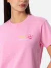 Mc2 Saint Barth Woman Cotton Jersey Crewneck T-shirt Emilie With Bikini Obsession Embroidery In Pink