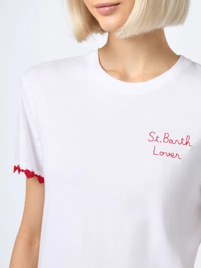 Mc2 Saint Barth Emilie Cotton T-shirt In White