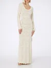 Mc2 Saint Barth Woman Cotton Knit Midi Dress In White