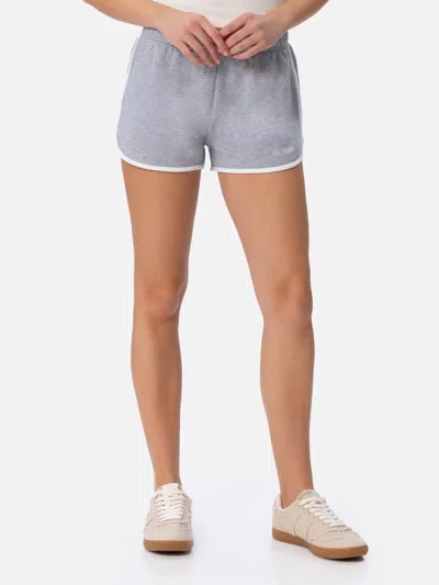 Mc2 Saint Barth Woman Cotton Pull Up Shorts Francine In Grey