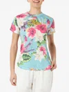 Mc2 Saint Barth Woman Cotton T-shirt With Ibiscus Print