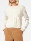 Mc2 Saint Barth Woman Crewneck Braided Sweater With Saint Barth Lurex Print In White