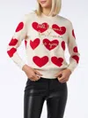 Mc2 Saint Barth Heart-knit Slogan-embroidered Jumper In White