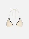 Mc2 Saint Barth Woman Crochet Triangle Top Swimsuit Leah In White