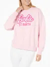 Mc2 Saint Barth Woman Fleece Sweatshirt With Barbie St. Barth Print Barbie Special Edition In Pink