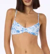 Mc2 Saint Barth Woman Toile De Jouy Scoop Bralette Beach Top May In Sky