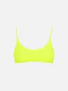 Mc2 Saint Barth Woman Fluo Yellow Bralette Swimsuit In Yellow