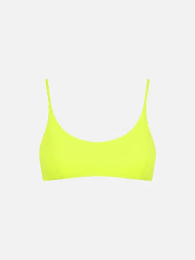 Mc2 Saint Barth Woman Fluo Yellow Bralette Swimsuit