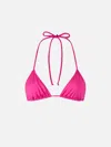Mc2 Saint Barth Woman Fuchsia Triangle Top In Pink