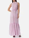 Mc2 Saint Barth Ida Stripes Dress In Cotton In Pink