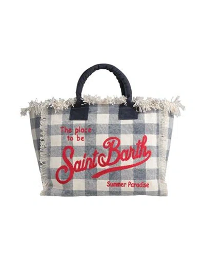 Mc2 Saint Barth Woman Handbag Slate Blue Size - Cotton