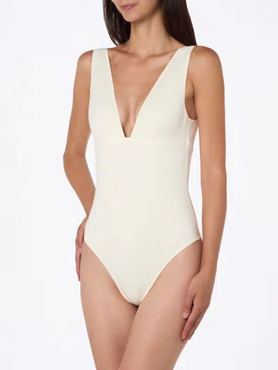 Mc2 Saint Barth Woman Heatsealed One-piece Swimsuit Calliope In White