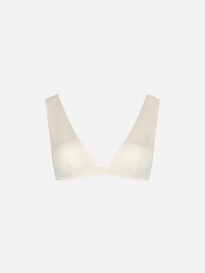 Mc2 Saint Barth Woman Heatsealed Scooped Beach Top Ofelia In White
