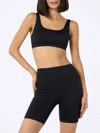 Mc2 Saint Barth Woman Heatsealed Sport Bra Fify In Black