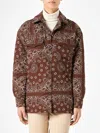 Mc2 Saint Barth Woman Jacket With Bandanna Print In Brown