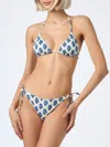 Mc2 Saint Barth Woman Jaipur Flower Triangle Top Swimsuit Leah In White
